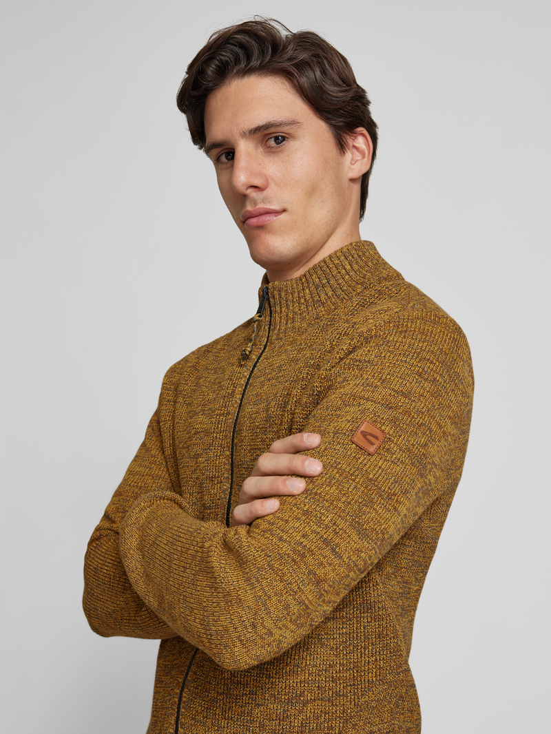 camel active Gebreid jack met ritssluiting