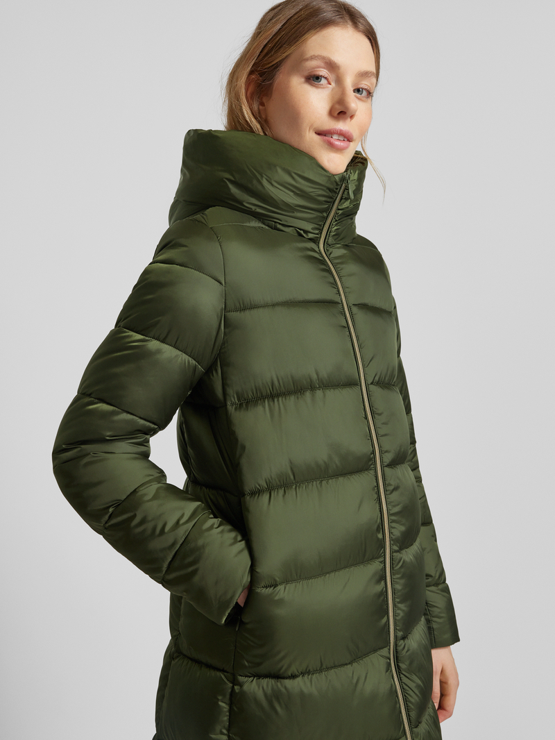 SAVE THE DUCK Gewatteerde lange jas met capuchon model 'LYSA'