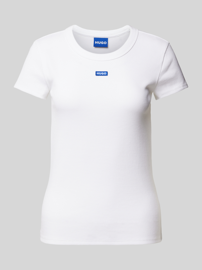 Hugo Blue T-shirt met labeldetail