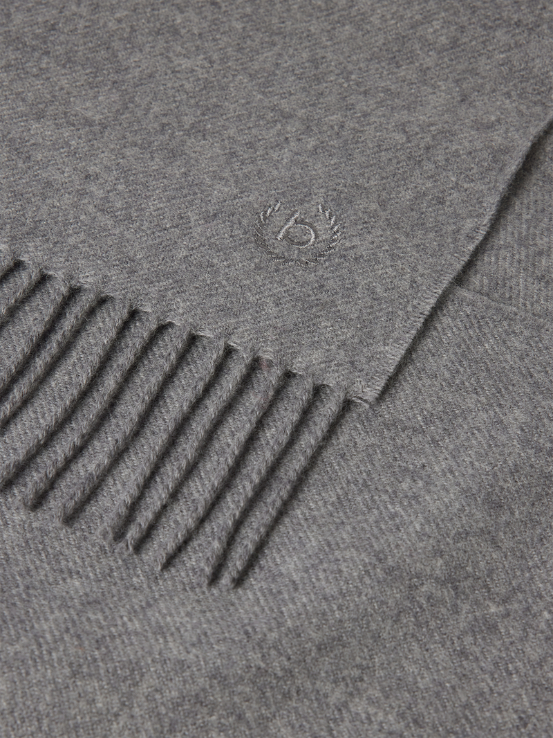 Bugatti Sjaal van scheerwol met labelstitching