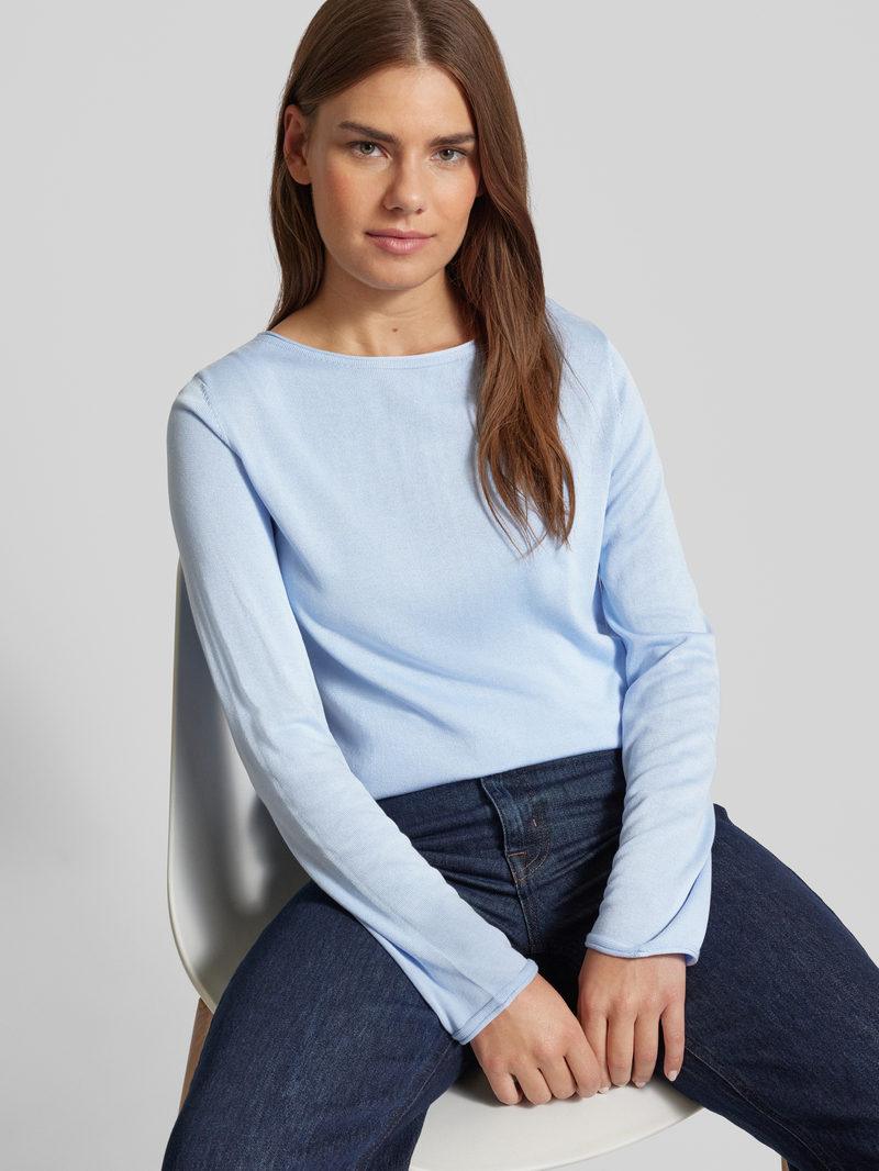 s.Oliver RED LABEL Regular fit fijngebreide pullover met rolrand
