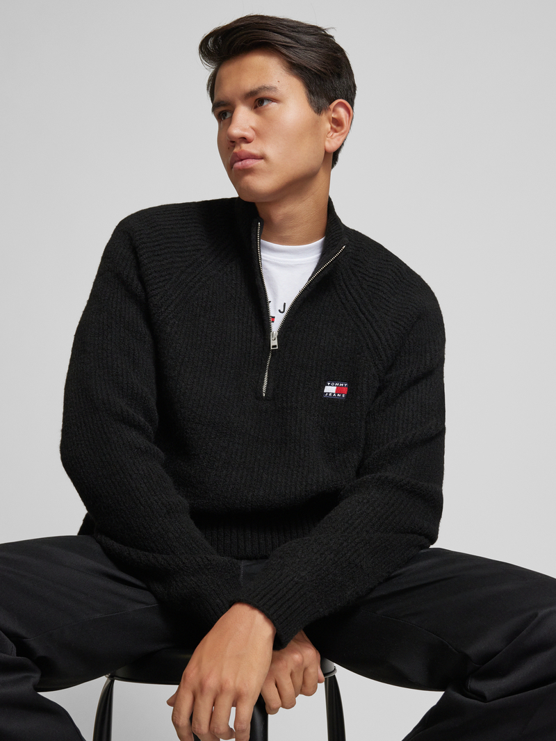 Tommy Jeans Gebreide pullover met opstaande kraag