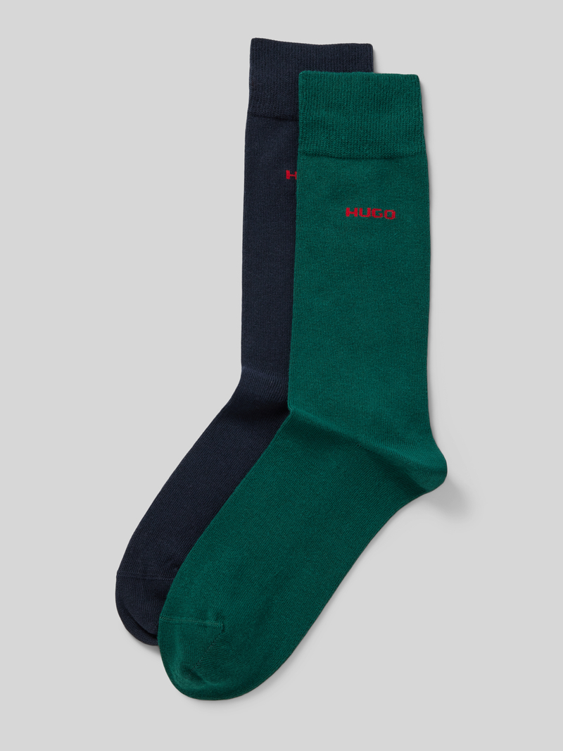 HUGO Sokken met labelstitching in een set van 2 paar