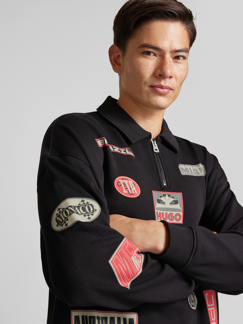 HUGO Poloshirt met ribboorden model 'Danwyll'