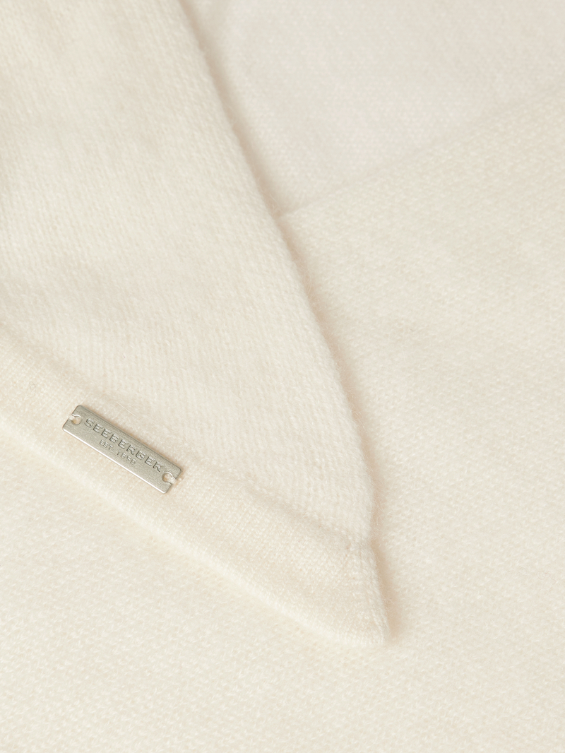 Seeberger Sjaal van puur kasjmier met labeldetail