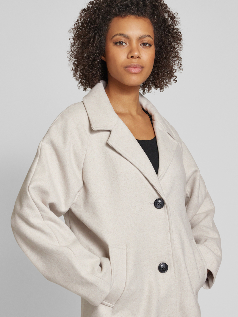 FREE QUENT Lange jas met strookzakken model 'MELLON''