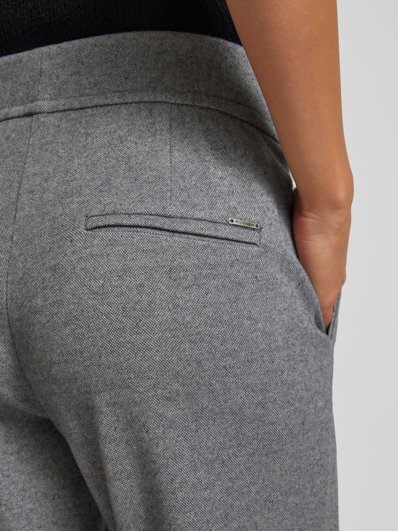 ROSNER Wide leg stoffen broek met elastische band model 'May'