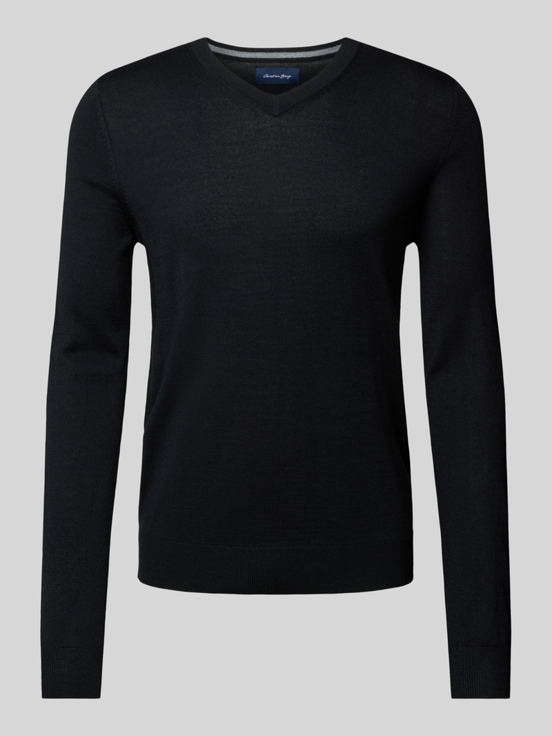 Christian Berg Men Gebreide pullover met V-hals