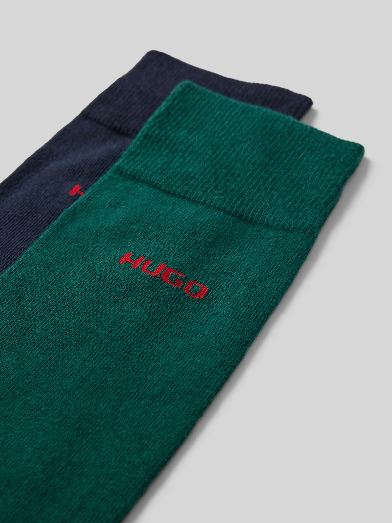 HUGO Sokken met labelstitching in een set van 2 paar