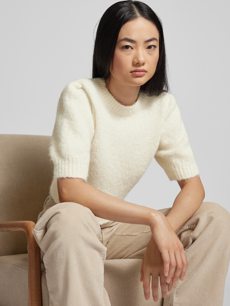 Vero Moda Regular fit gebreide pullover met pofmouwen model 'NOVAH'