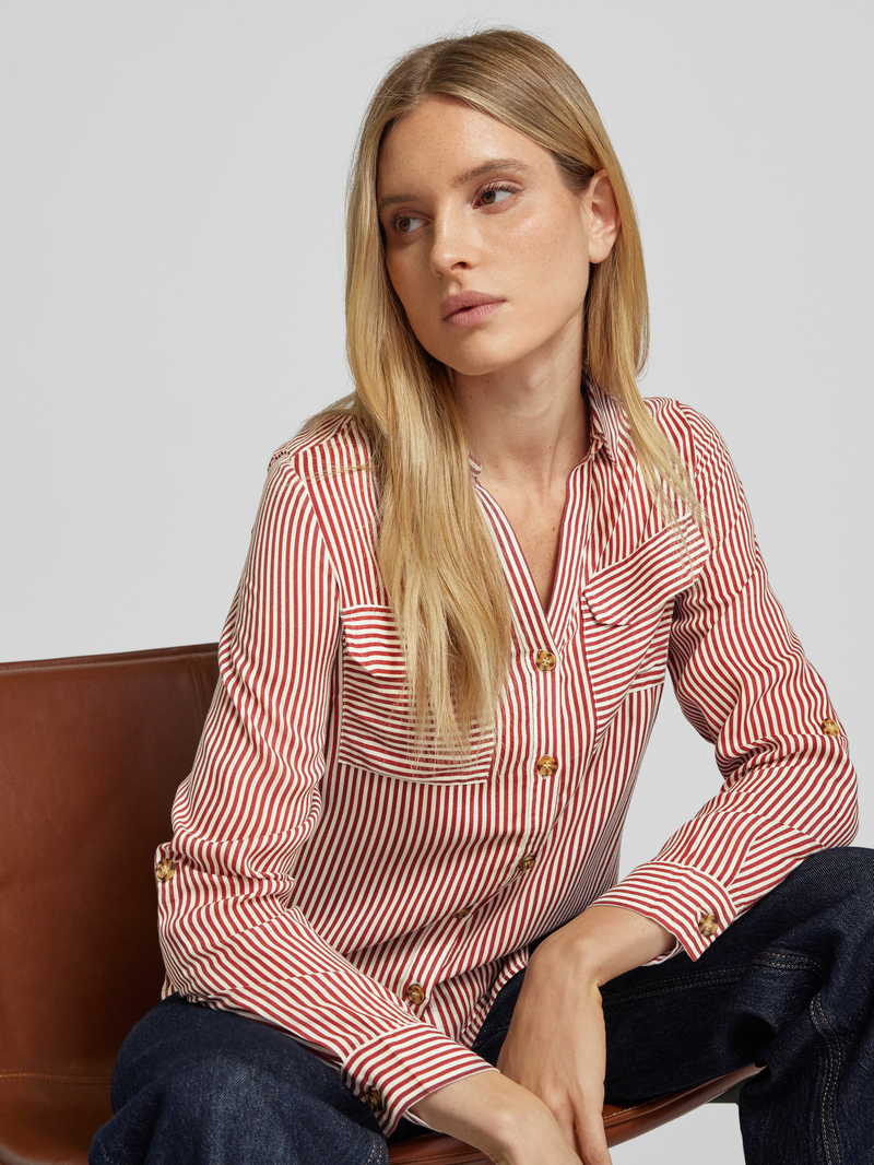 Vero Moda Overhemdblouse met knoopsluiting model 'BUMPY'