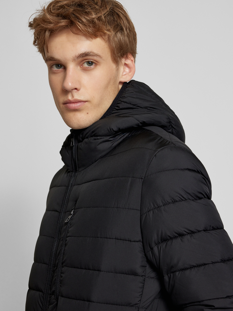 Tom Tailor Denim Regular fit jack met capuchon en labelstitching
