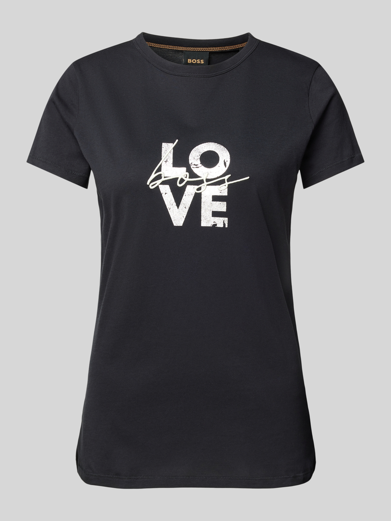 Boss Orange T-shirt met labelstitching model 'ELOGO'