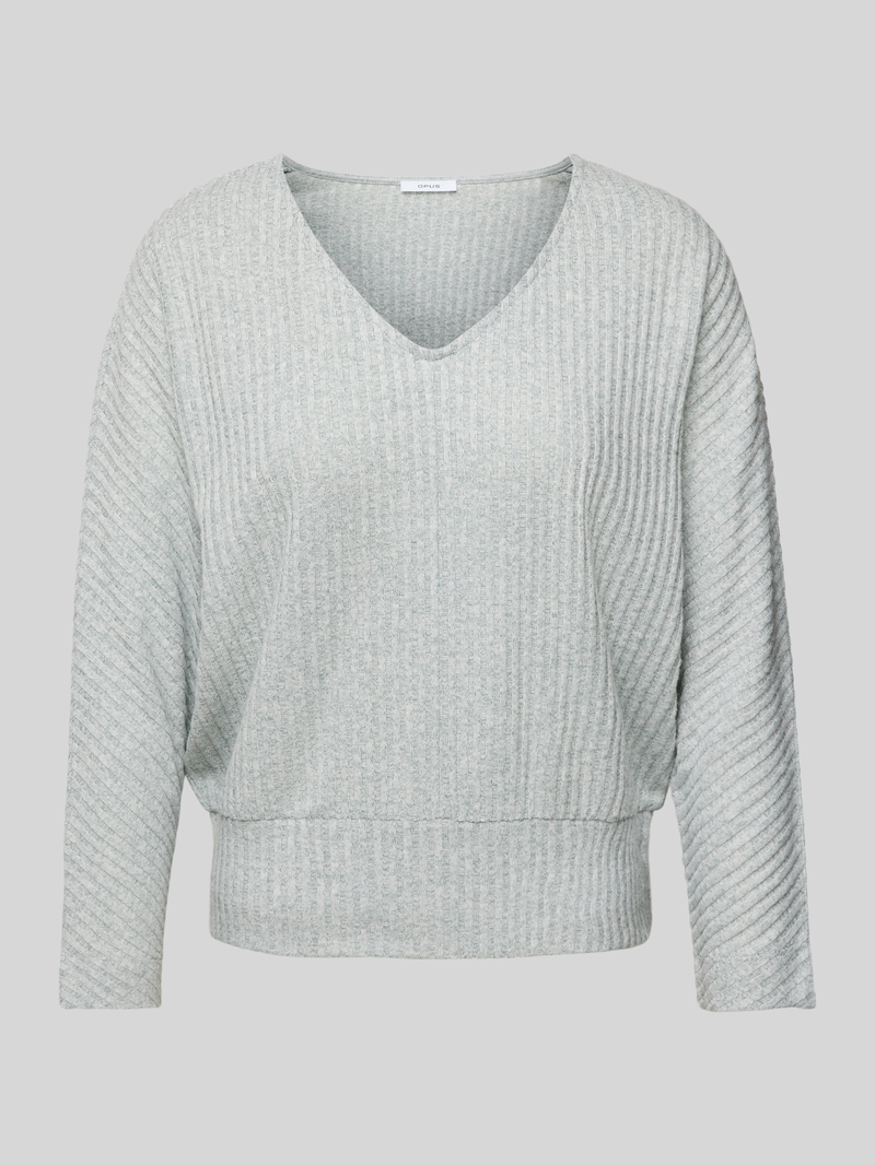 Opus Shirt met lange mouwen en V-hals model 'Sococo'