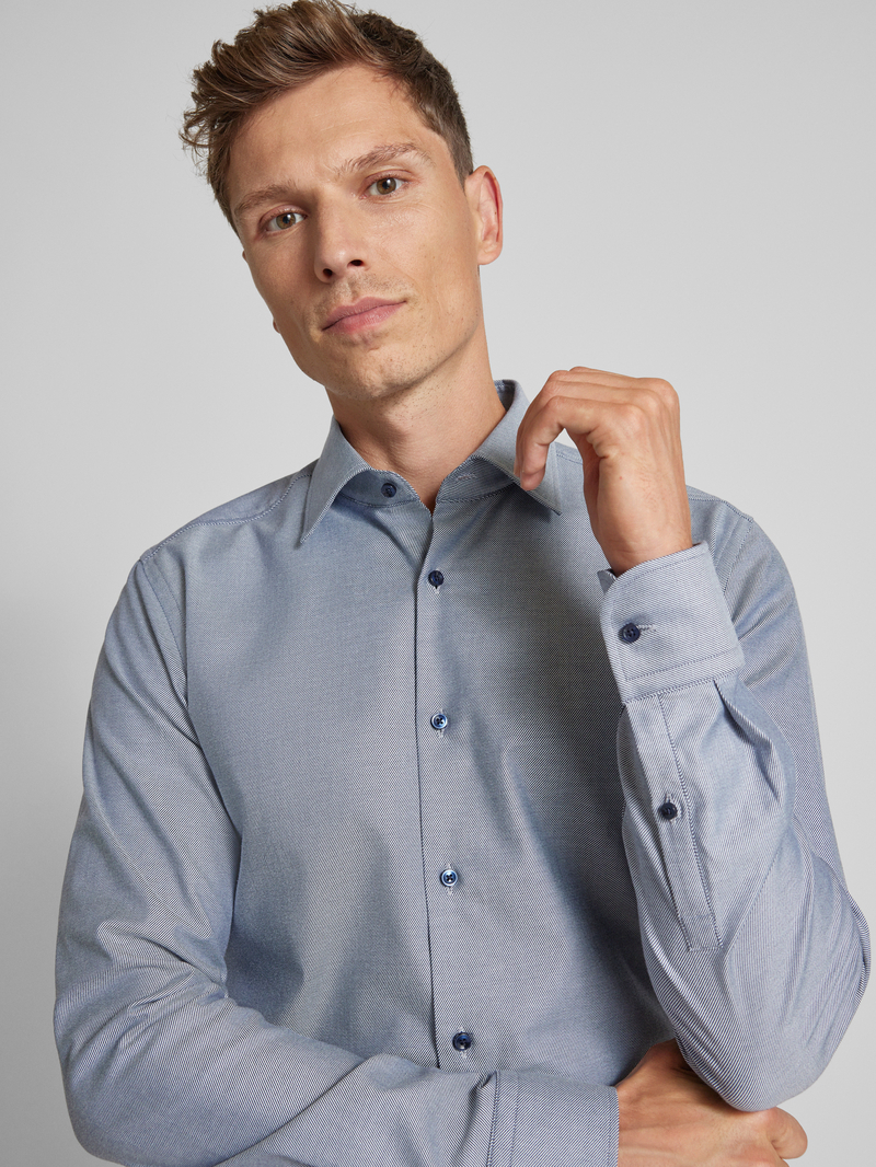 Boss Slim fit zakelijk overhemd met extra lange mouwen model 'Hank'