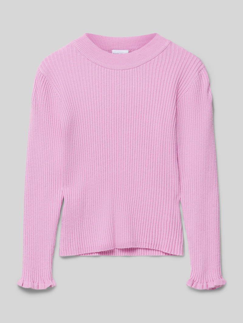 name it Slim fit shirt met lange mouwen en ronde hals model 'VIANNA'