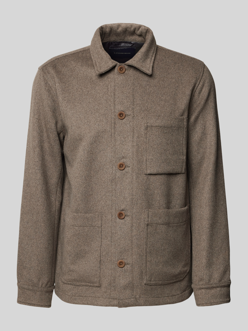 lindbergh Regular fit overhemdjack met kentkraag
