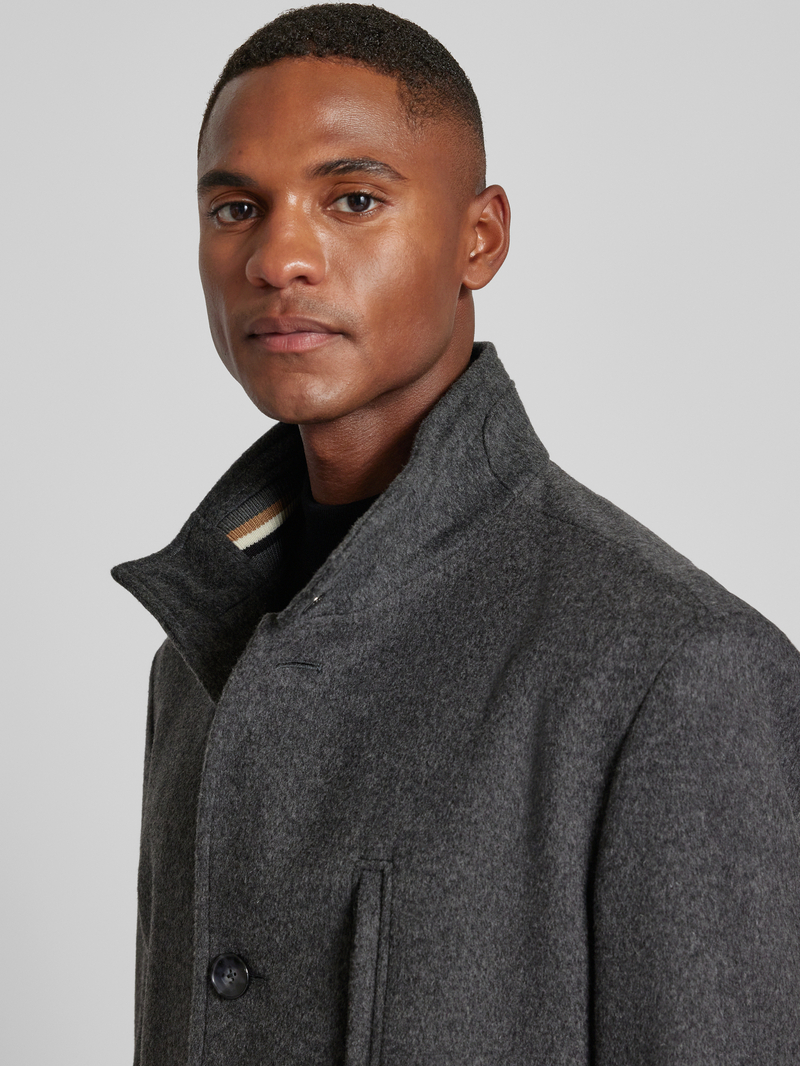 Boss Lange jas met opstaande kraag model 'Hyde'