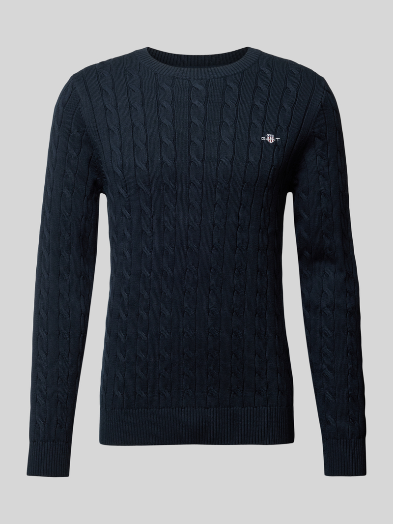 Gant Gebreide pullover met labelstitching