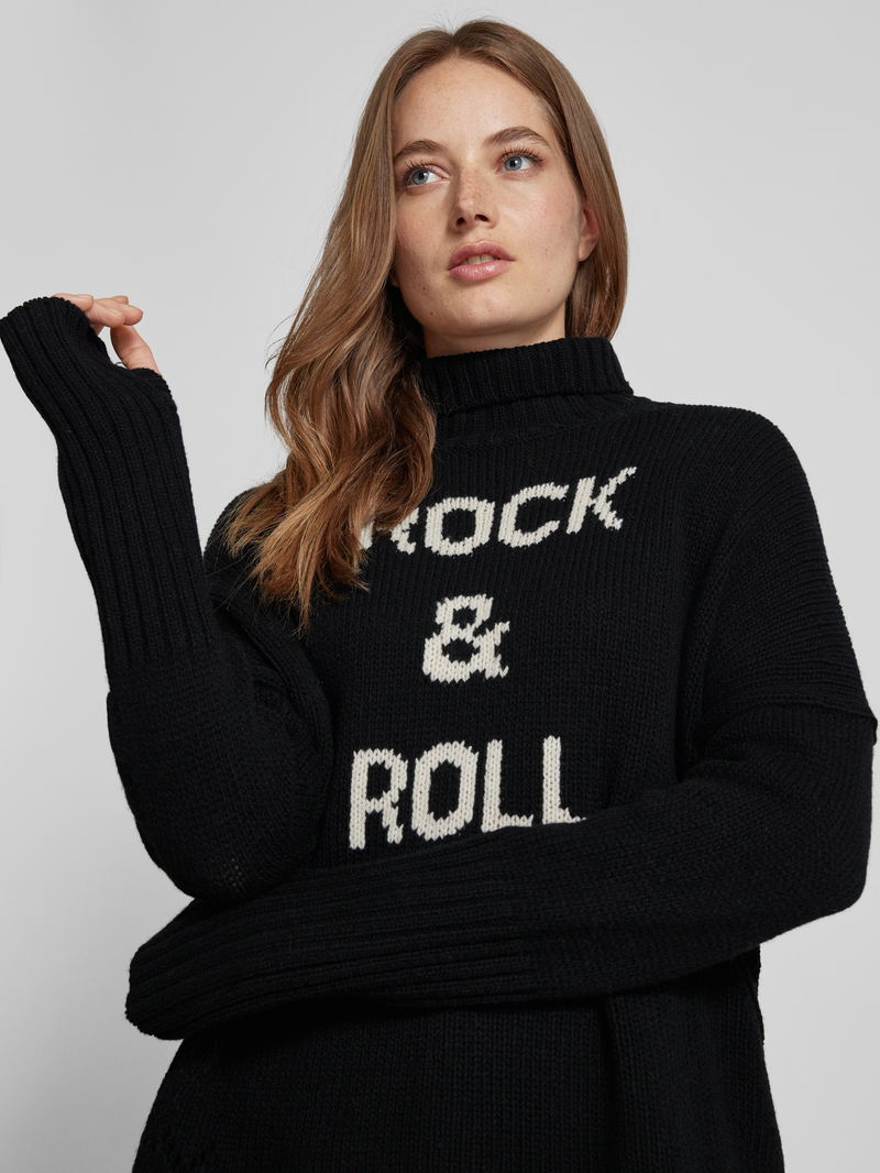 Zadig & Voltaire Gebreide pullover van wol met labelstitching model 'ALMA'