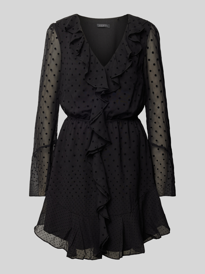 Guess Knielange jurk met volants model 'OLYMPE'
