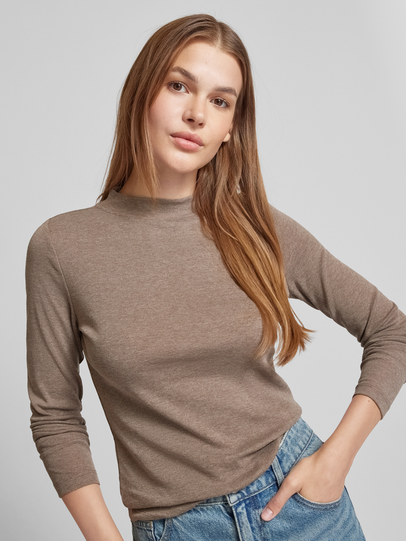Christian Berg Woman Shirt met lange mouwen en opstaande kraag