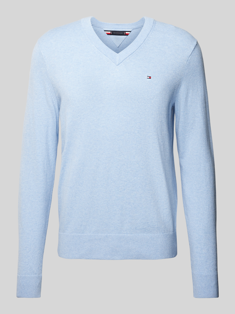 Tommy Hilfiger Gebreide pullover met logostitching model 'PIMA'