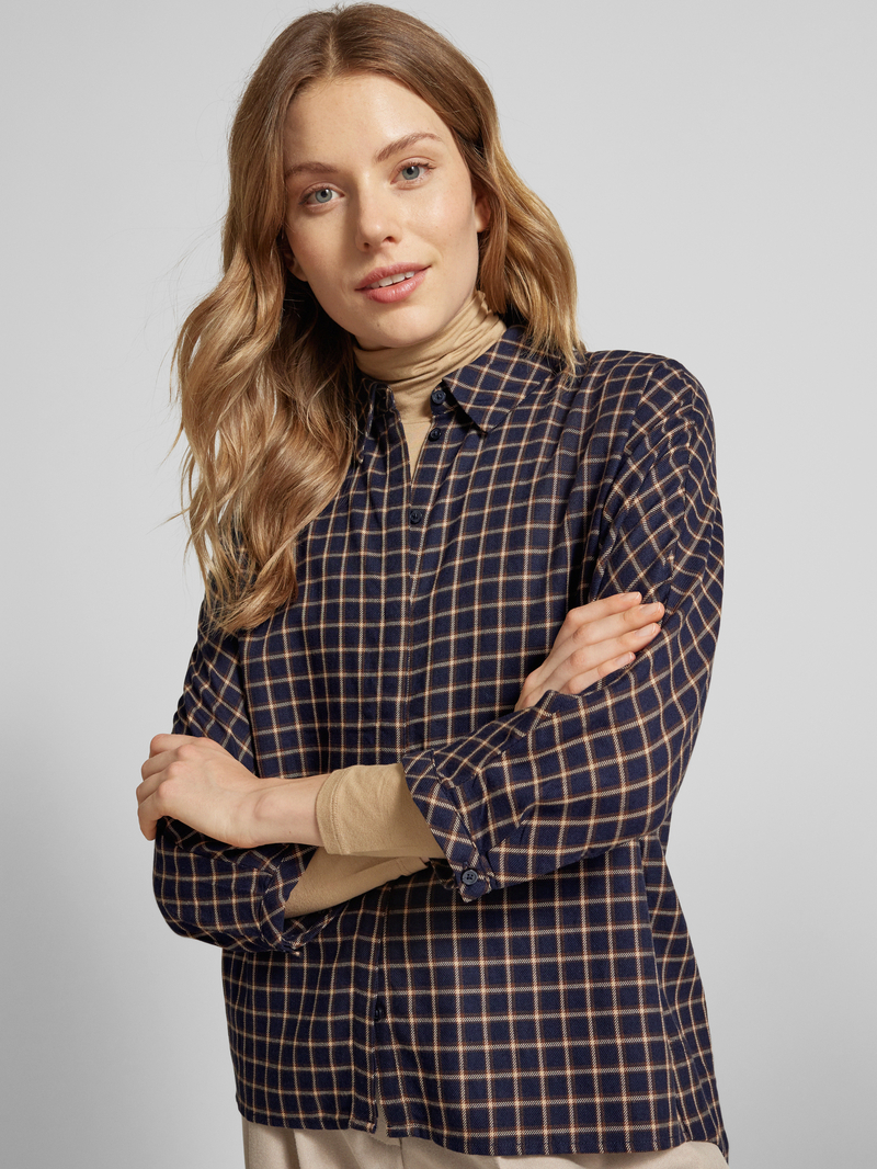 Opus Regular fit overhemdblouse met 3 4-mouwen model 'Fudo'