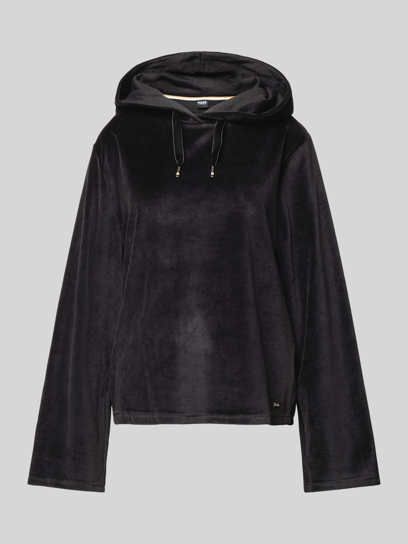 Boss Hoodie met labeldetail model 'Velluto'