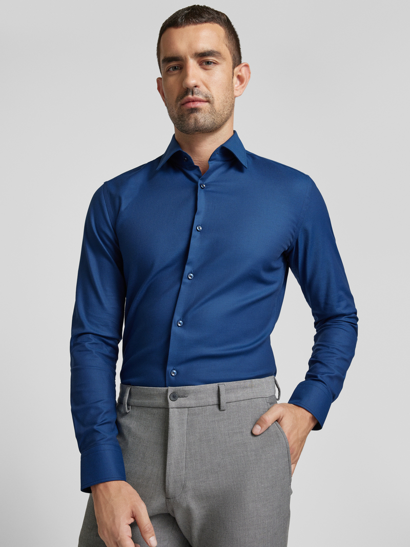 Boss Slim fit zakelijk overhemd met kentkraag model 'Hank'