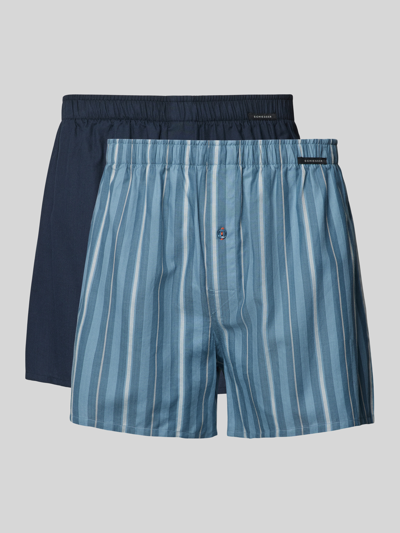 Schiesser Boxershort met labelpatch in een set van 2 stuks