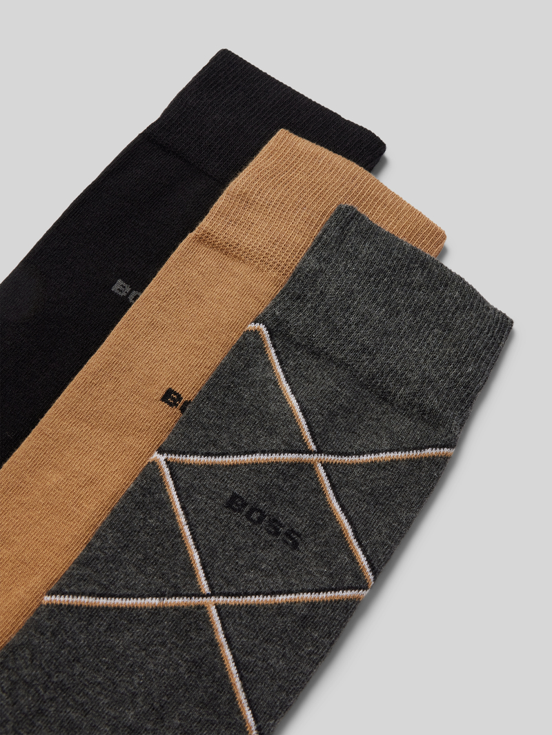 Boss Sokken met labelstitching in een set van 3 paar