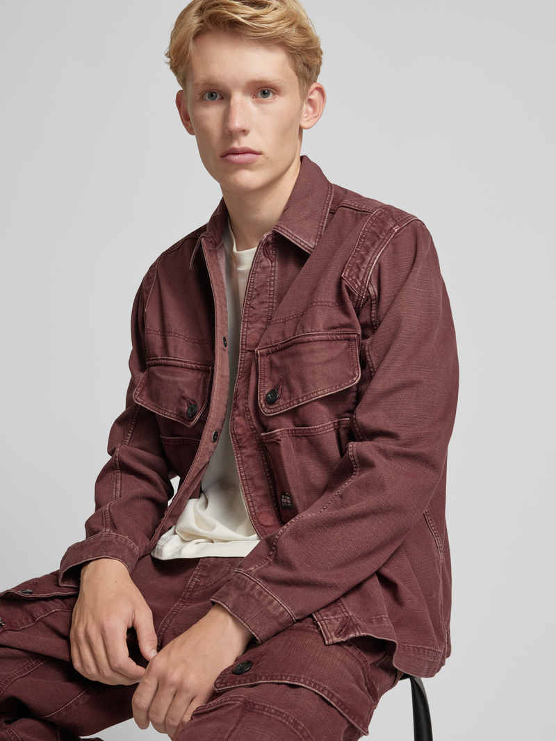G-Star Raw Regular fit overhemdjack met kentkraag model 'Utility'