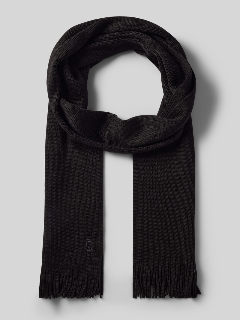 JOOP! Collection Wollen sjaal met labelstitching model 'Rouven'