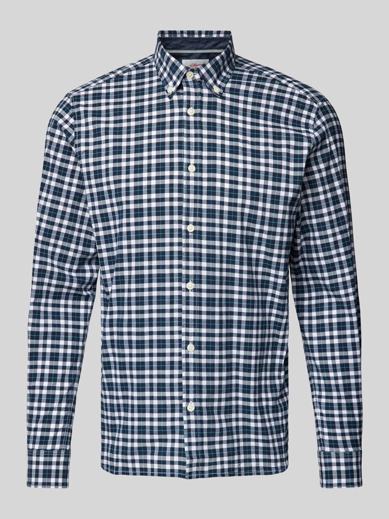 s.Oliver RED LABEL Regular fit vrijetijdsoverhemd met ruitmotief