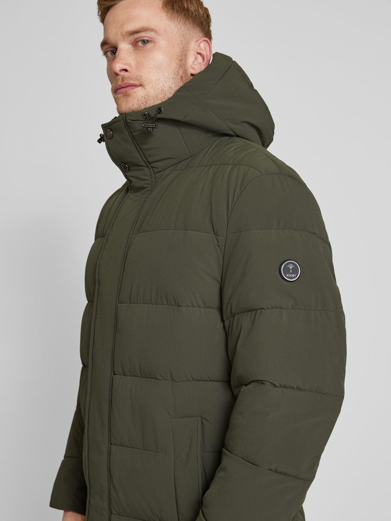JOOP! Collection Gewatteerde lange jas met capuchon model 'Winsten'
