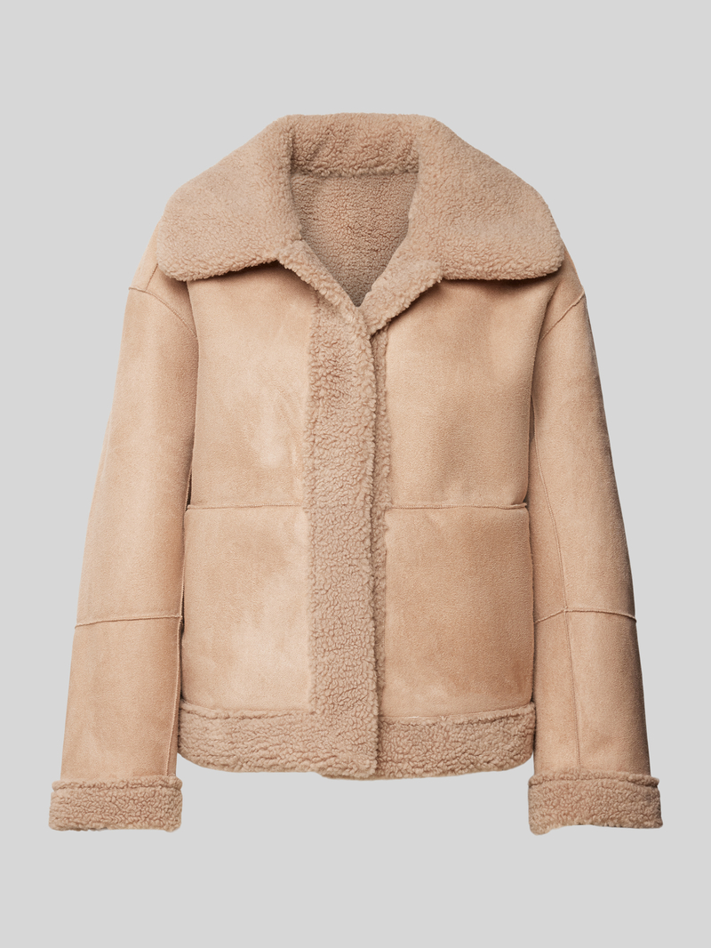 FREE QUENT Sherpa jacket met deelnaden model 'Lamby'