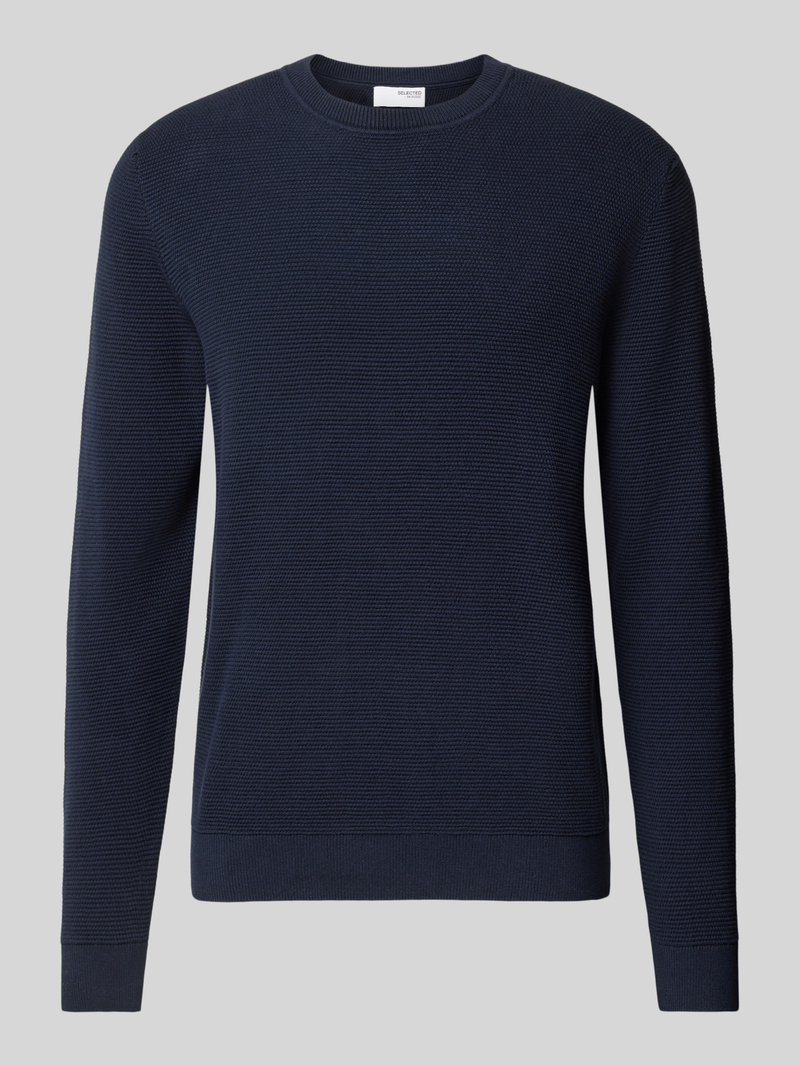 Selected Homme Gebreide pullover met ribboorden, model 'ROSS'