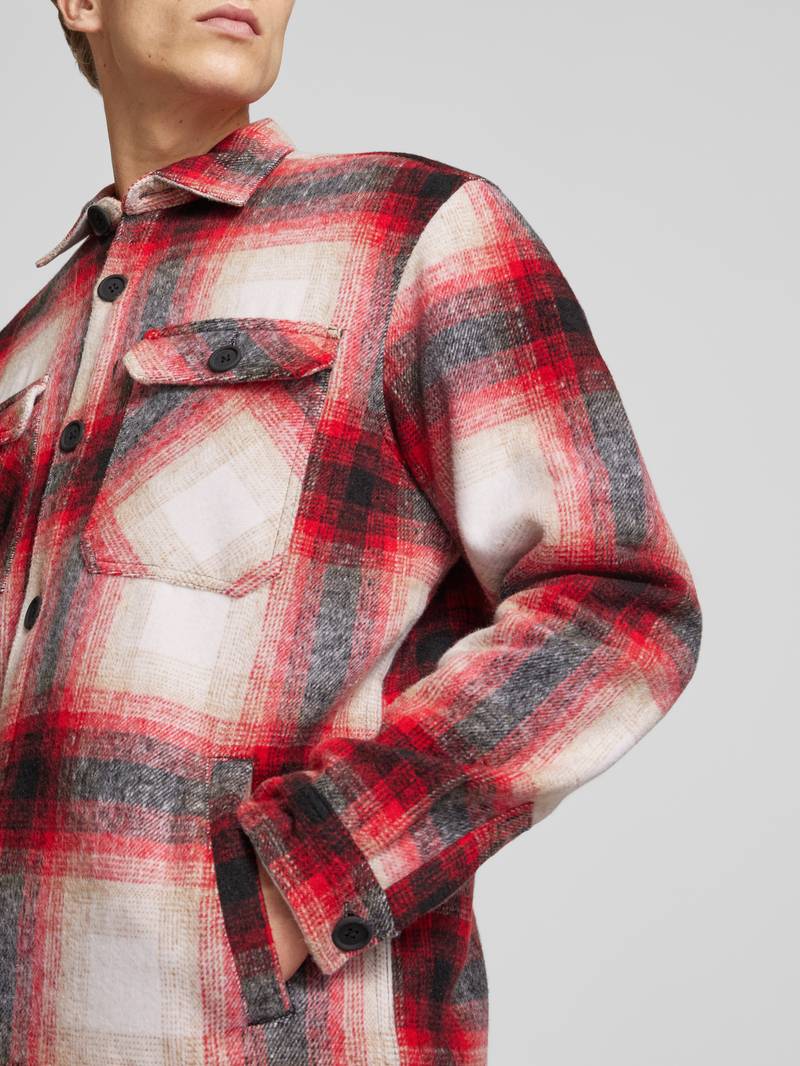 Redefined Rebel Regular fit overhemdjack met opgestikte paspelzakken op de borst