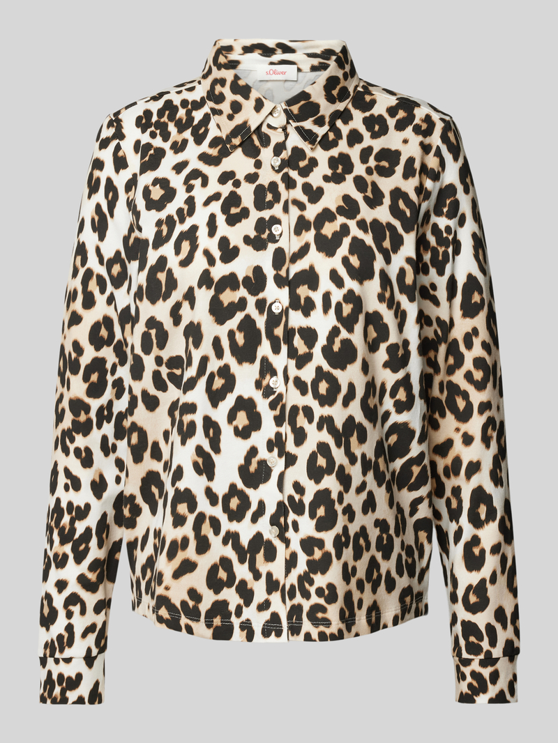 s.Oliver RED LABEL Regular fit overhemdblouse van jersey