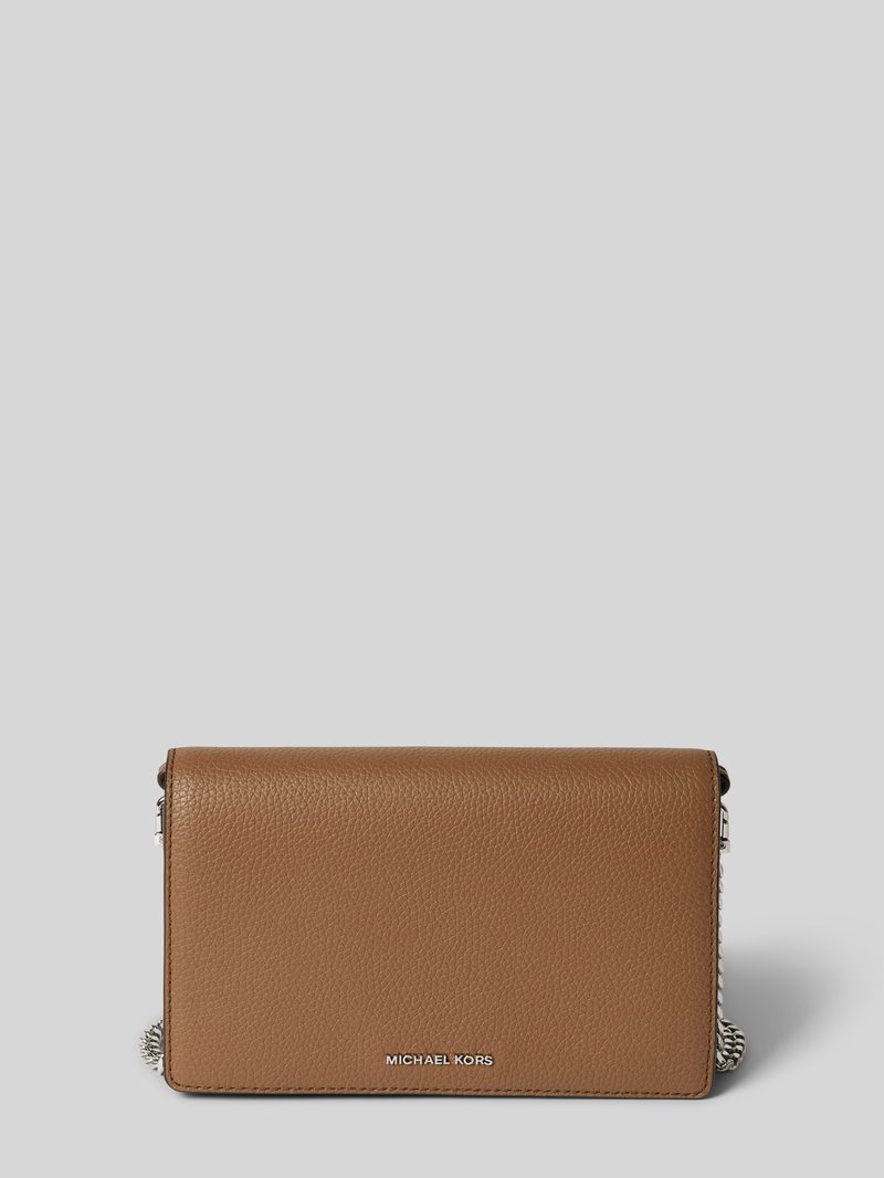 MICHAEL Kors Clutch met runderleer en labelapplicatie model 'JET SET'