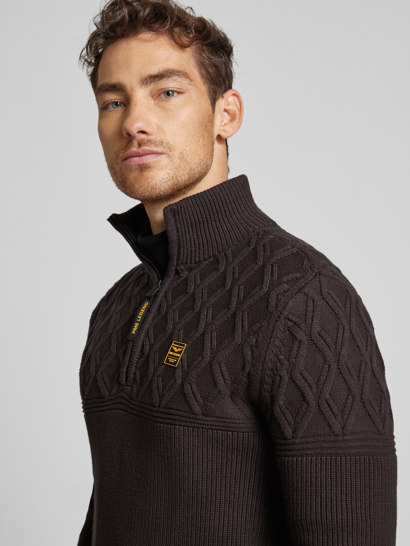 PME Legend Gebreide pullover met schipperskraag