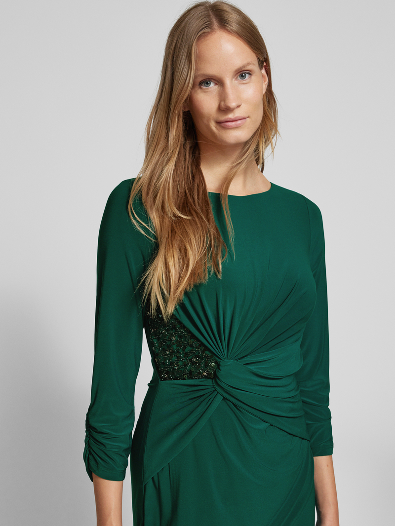 Adrianna Papell Knielange cocktailjurk met knoopdetail