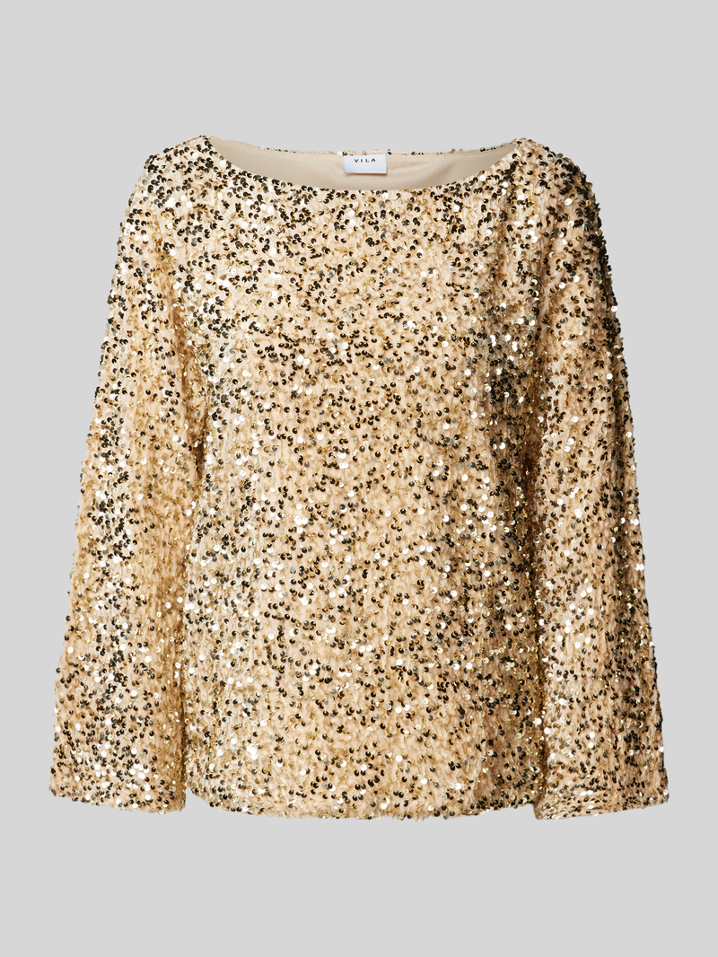 Vila Shirt met lange mouwen en pailletten model 'FAITH'