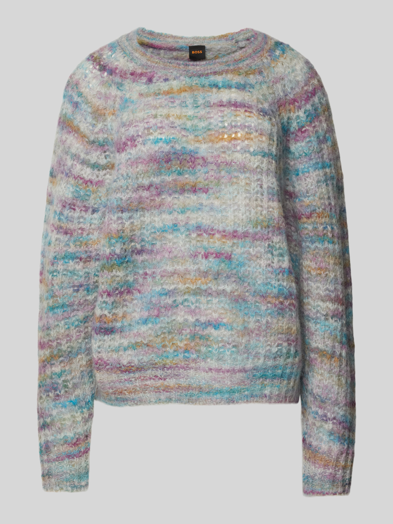 Boss Orange Gebreide pullover met geribde ronde hals model 'FIAMBEL'
