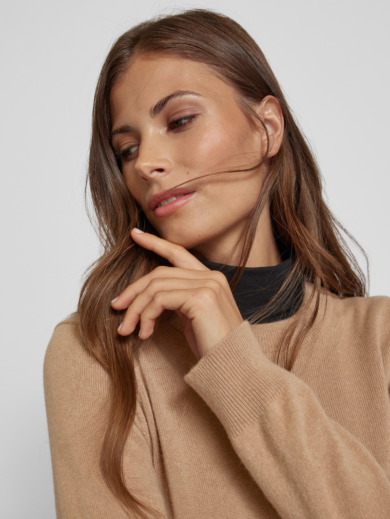 Gant Wollen jurk met ronde hals model 'SUPERFINE LAMBSWOOL'