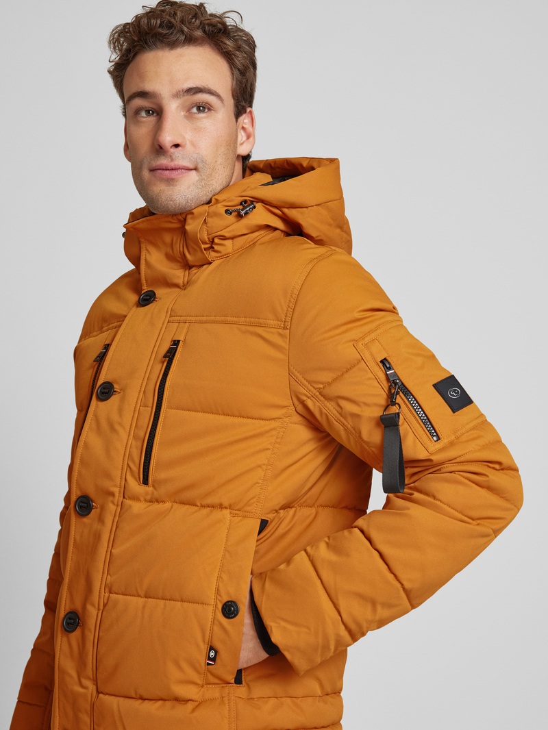 Tom Tailor Gewatteerd regular fit jack met afneembare capuchon