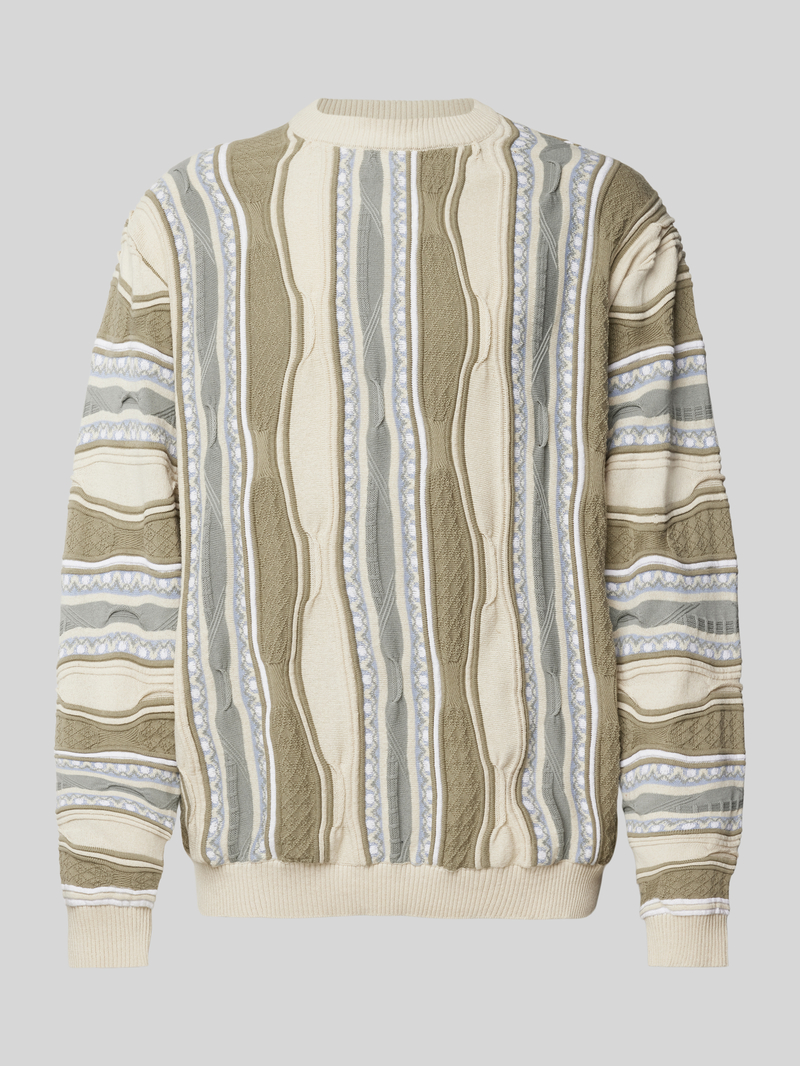 Redefined Rebel Gebreide pullover met ribboorden model 'TETON'