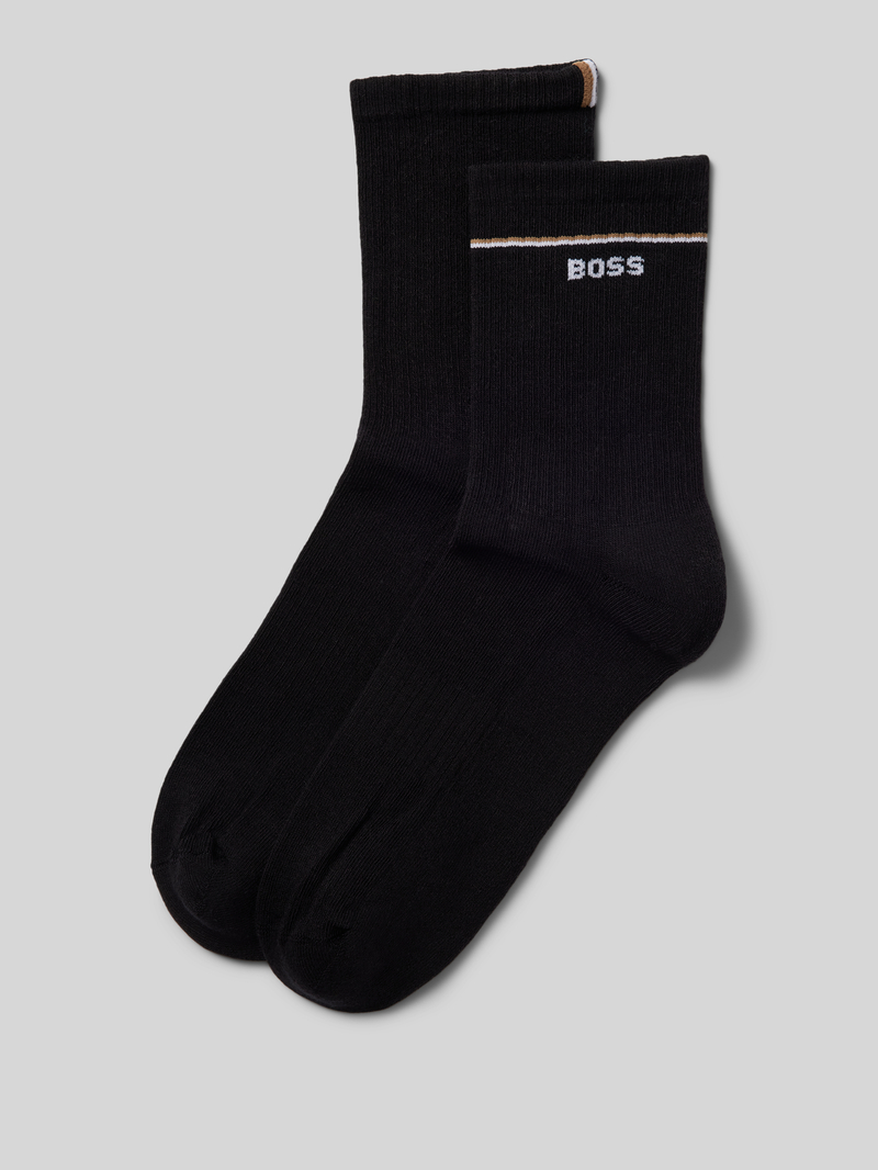 Boss Sokken met labelstitching model 'Iconic' in een set van 2 paar