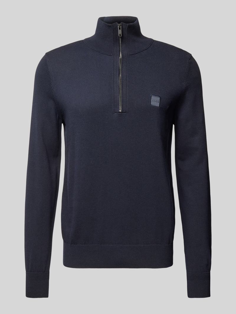 Boss Orange Gebreide pullover met labeldetail model 'Kanobix'